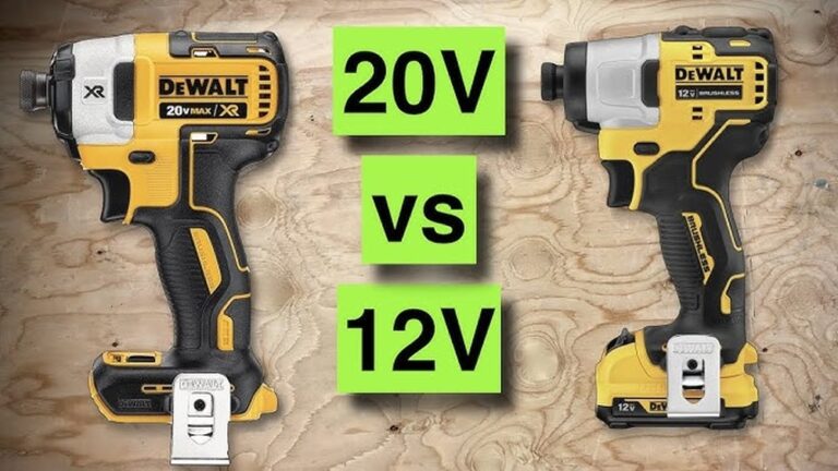 12V Drill Vs 20V Drill