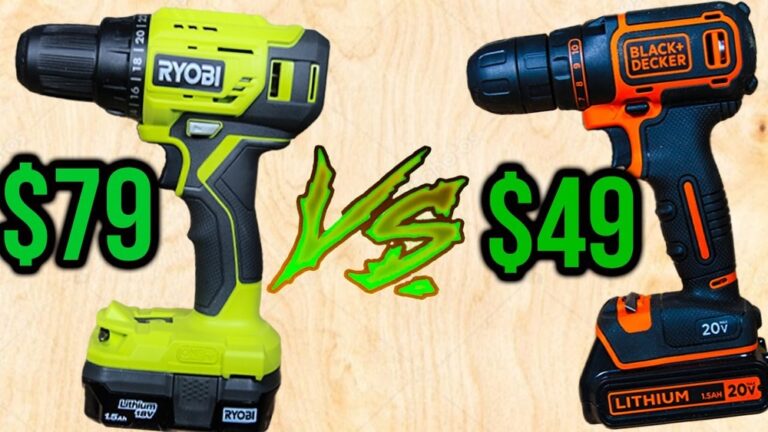 Ryobi Vs Black And Decker Drill