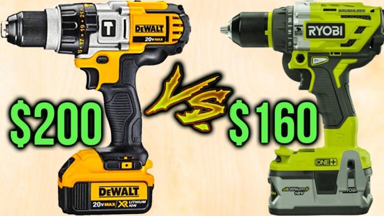 Ryobi Vs Dewalt Drill
