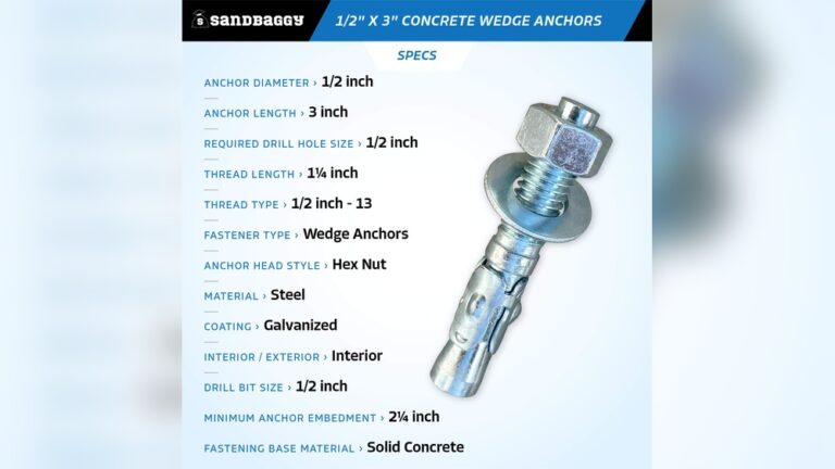 What Size Drill Bit for 1/2 Concrete Anchor